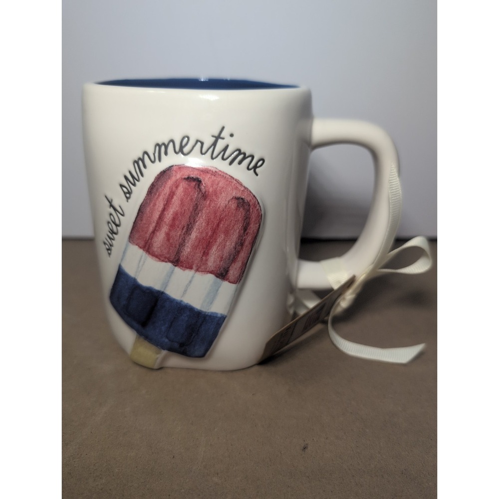 RAE DUNN-Magenta MUG  SWEET SUMMERTIME Patriotic RED WHITE & BLUE-NWT Popsicle